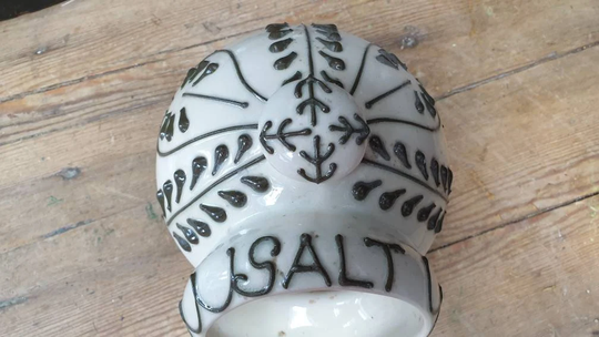 A Gorgeous Vintage Salt Pig in The Style Of Wetheriggs Pottery