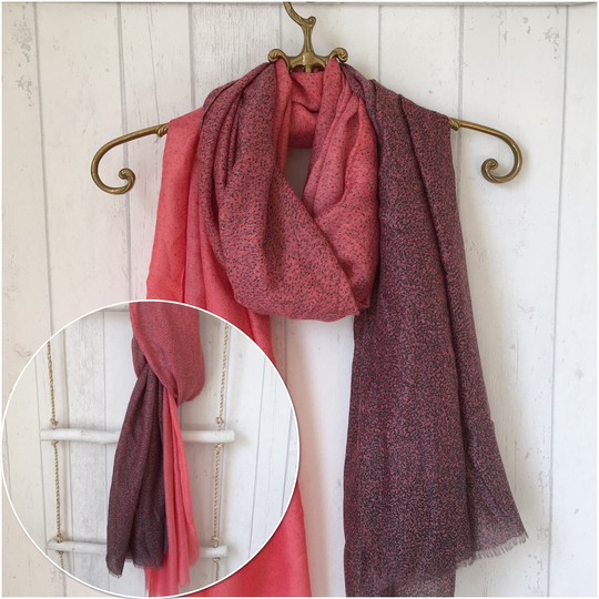 Pink Scarf/Graduating Pinks Scarf Tiny Spots New Season Boho Scarves /Gift Idea