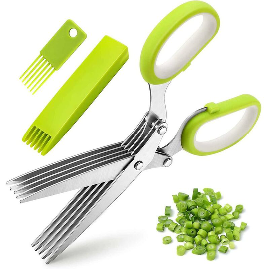 Benobby Kids - Kitchen Herb Scissors Stainless Steel 3pcs 5 Blade