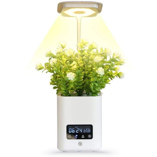Smart Planter for Indoor Plants Indoor Garden Grow Light with led Table Desk Lamp Clock Humidifier Automatic Hydroponics Kit Planters