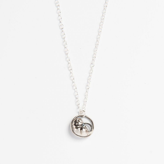 Seasons Dormouse Silver Necklace, Animal 925 Sterling Silver, Gift For Her