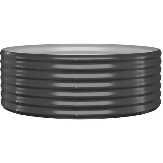 Garden Planter Powder-coated Steel 100x100x36 cm Anthracite Vidaxl Anthracite