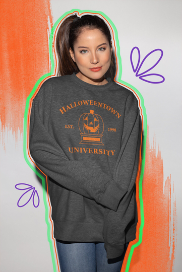 Halloweentown University Graphic Sweatshirt, Halloweentown Cute Halloween Tops, Witch Season, Halloweentown University Est 1998
