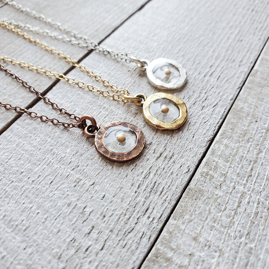 Rustic Mustard Seed Necklace, Unique Christian Jewelry, Faith Can Move Mountains, Dainty Bible Verse Matthew 1720