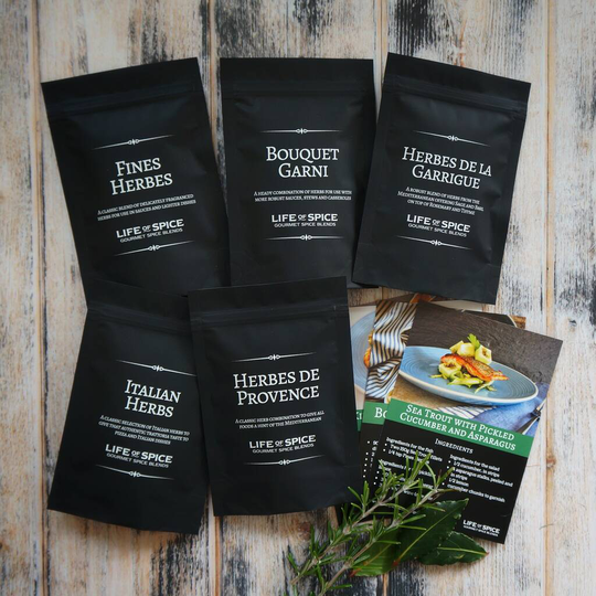 Gourmet Herbs Collection With Recipe Cards
