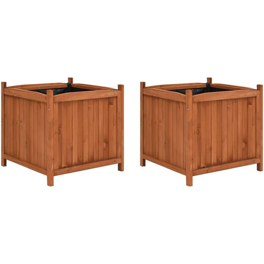 Hommoo - Raised Beds 2 pcs 50x50x50 cm Firwood