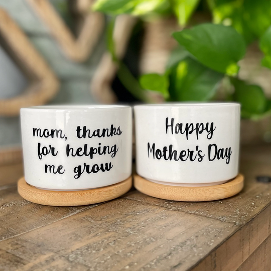 Ready To Ship-Mother's Day Succulent Planter, Cute Plant Pots, Mother Flower Pot