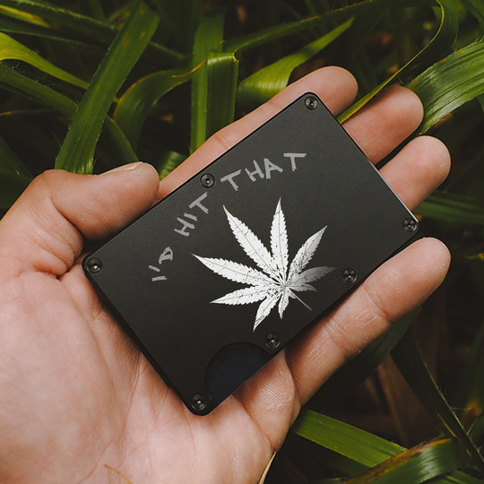 I'd Hit That Herb Laser Engraved Minimalist, Rfid-Blocking Front Pocket Everyday Carry Wallet