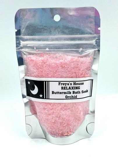 Orchid Relaxing Buttermilk Bath Soak/ Organic/ Luxury Salts /stress Relief/Soothing/Calming /Deep Sleep/ Relaxing/Dry Skin Relieve/