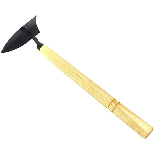 Garden Planting Hoe, Steel Head Wooden Handle Pickaxe Remove Weed Shovel Soil Loosening Yard Lawn Digging Hand Tool