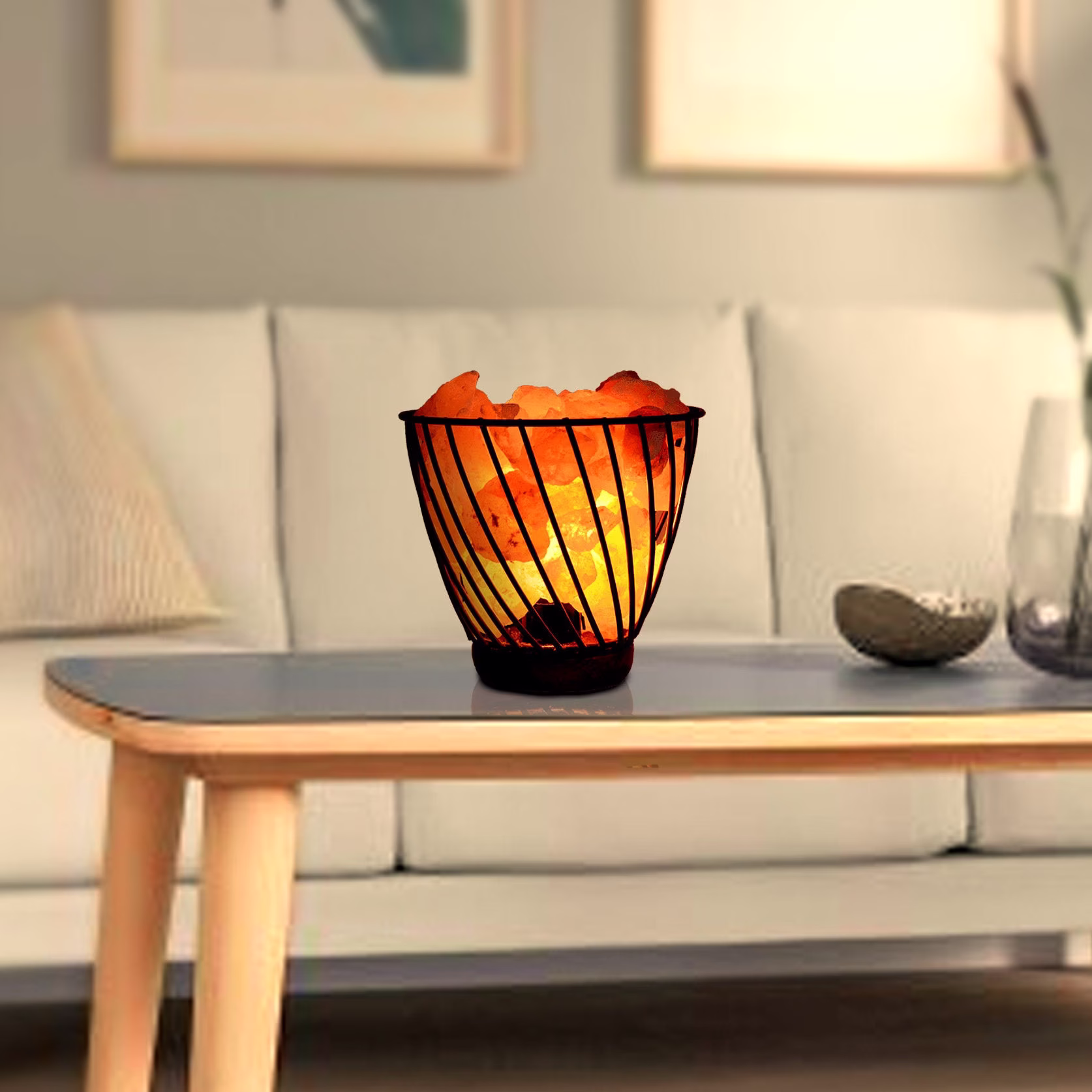 Himalayan Salt Lamp Metal Basket Frame