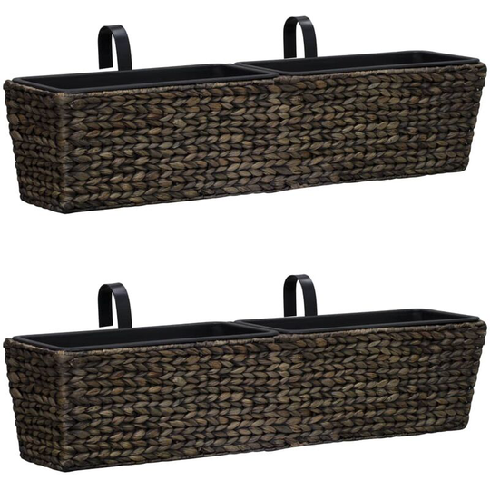 Topdeal - Garden Planters 2 pcs Water Hyacinth Brown VDFF29711_UK