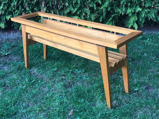 1960's Solid Beech Indoor Planter/Plant Stand - Retro Vintage Boho Mid Century
