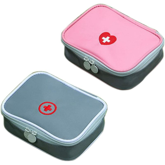 Perle Rare - 2 Pieces Portable First Aid Kit Kit, First Aid Storage Bag, First Aid Kit, for Home Office Travel Car School Outdoor Camping Pouch