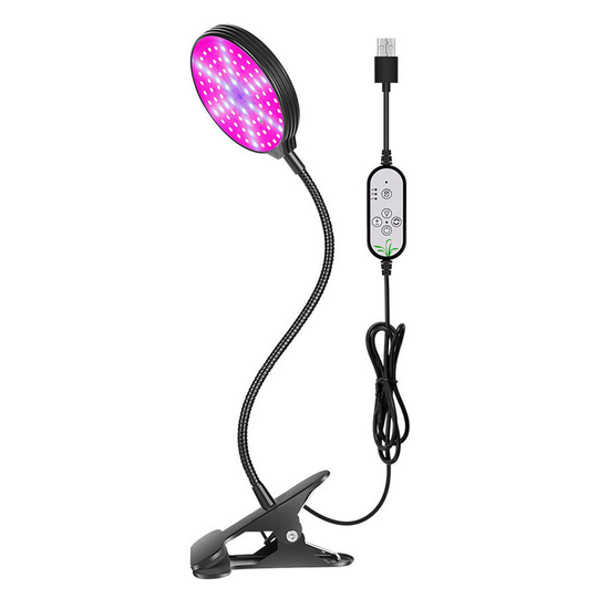 Muff - Indoor Grow Light, usb Grow Light 15W Full Spectrum, Automatic Timer for Greenhouse, Gardening, Succulents (1 heads)