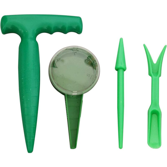 Gift - 4 Pcs Garden Tool for Flowering Plants Plant Seeder Garden Tool Set for Bulb Planters Set Seedling Dispensers Transplant Tool for Farm