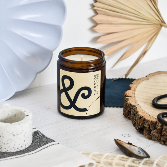 Bergamot, Geranium Lavender And Herb Initial Candle