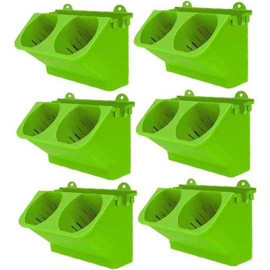 Readcly - Vertical Garden Planter Wall Pocket Watering Flower Pot Wall Mounted Green Light Holder for Indoor Outdoor 6PCS Flower Pots and Planters