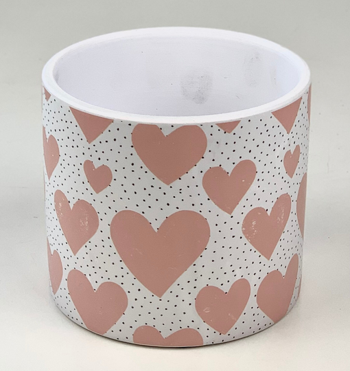 Heart Print Planter/Plant Pot