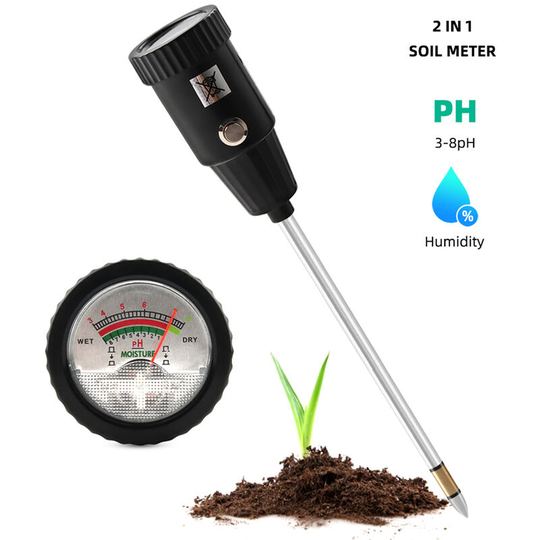 Soil Tester pH & Humidity Tester Soil pH Value & Moisture Testing Tool No Battery Required for Indoor Outdoor Orchard Garden Planting Cultivating