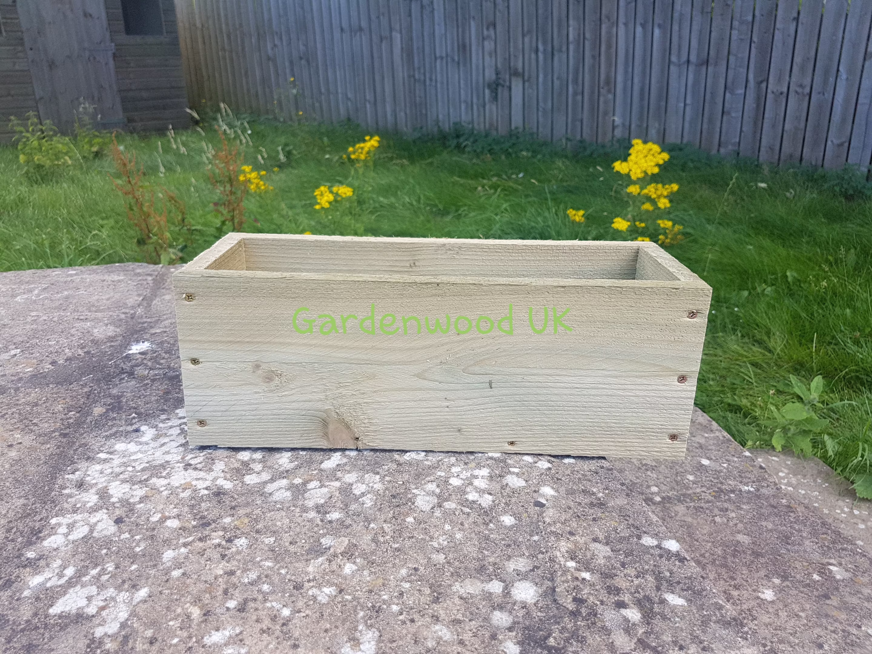 Single Rustic Handmade Garden Flower Trough. Planter Box. Veg Box, Herb Planter, Bedding Planter. Various Sizes