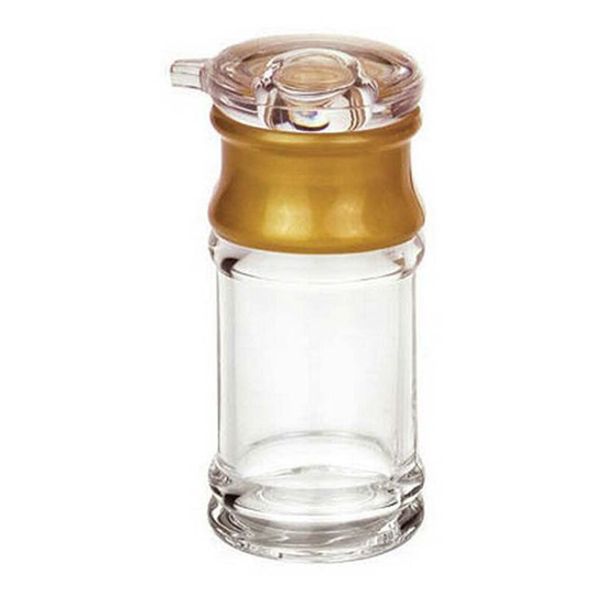 Oil Bottle, Practical Acrylic Material Small Pouring Mouth Transparent and Gold Seasoning Pot Vinegar Bottle for Bar(S)