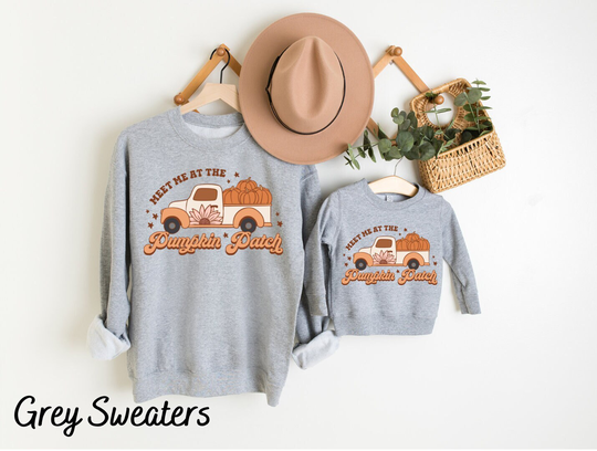 Matching Mommy & Me Fall Sweatshirts, Shirts, Pumpkin Spice Outfits, Toddler Girl Boy Tis The Season Sweaters