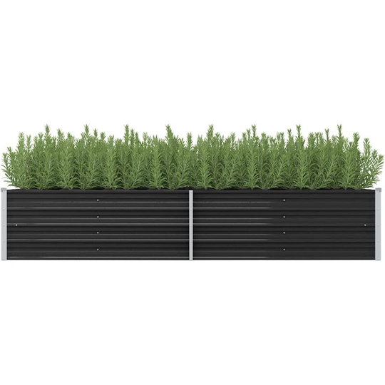 Topdeal - Garden Planter Anthracite 240x80x45 cm Galvanised Steel VDTD29848