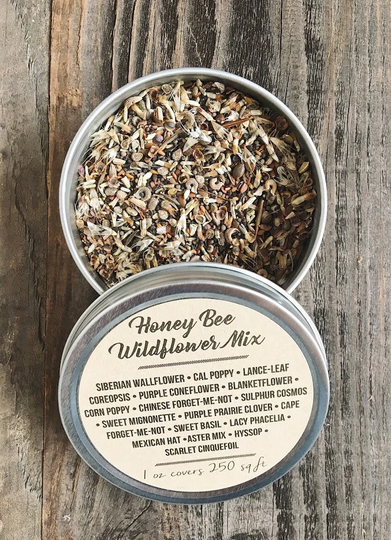 Honey Bee Wildflower Seeds 1 Oz., 4 8 Wildflower Seeds, Flower Organic Bulk Bee Garden