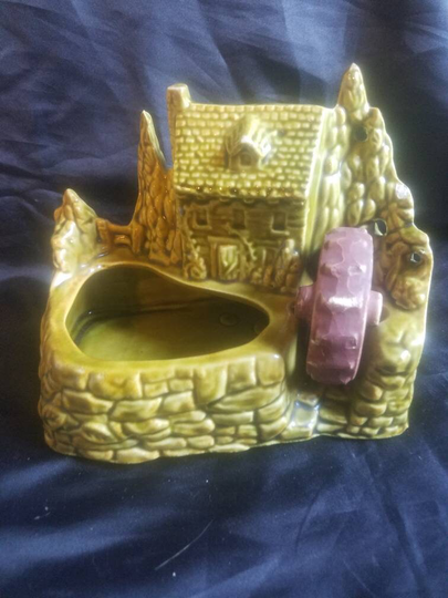 Vintage Shawnee Pottery Usa 769 Grist Mill Olive Green Planter