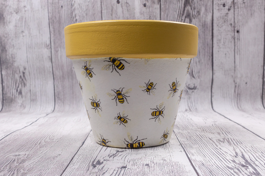Plant Pot. Bumble Bee Clay Pots. Decorative Flower Bee Garden Pot, Indoor Planter. Spring Decoration. Cute Gift For Her
