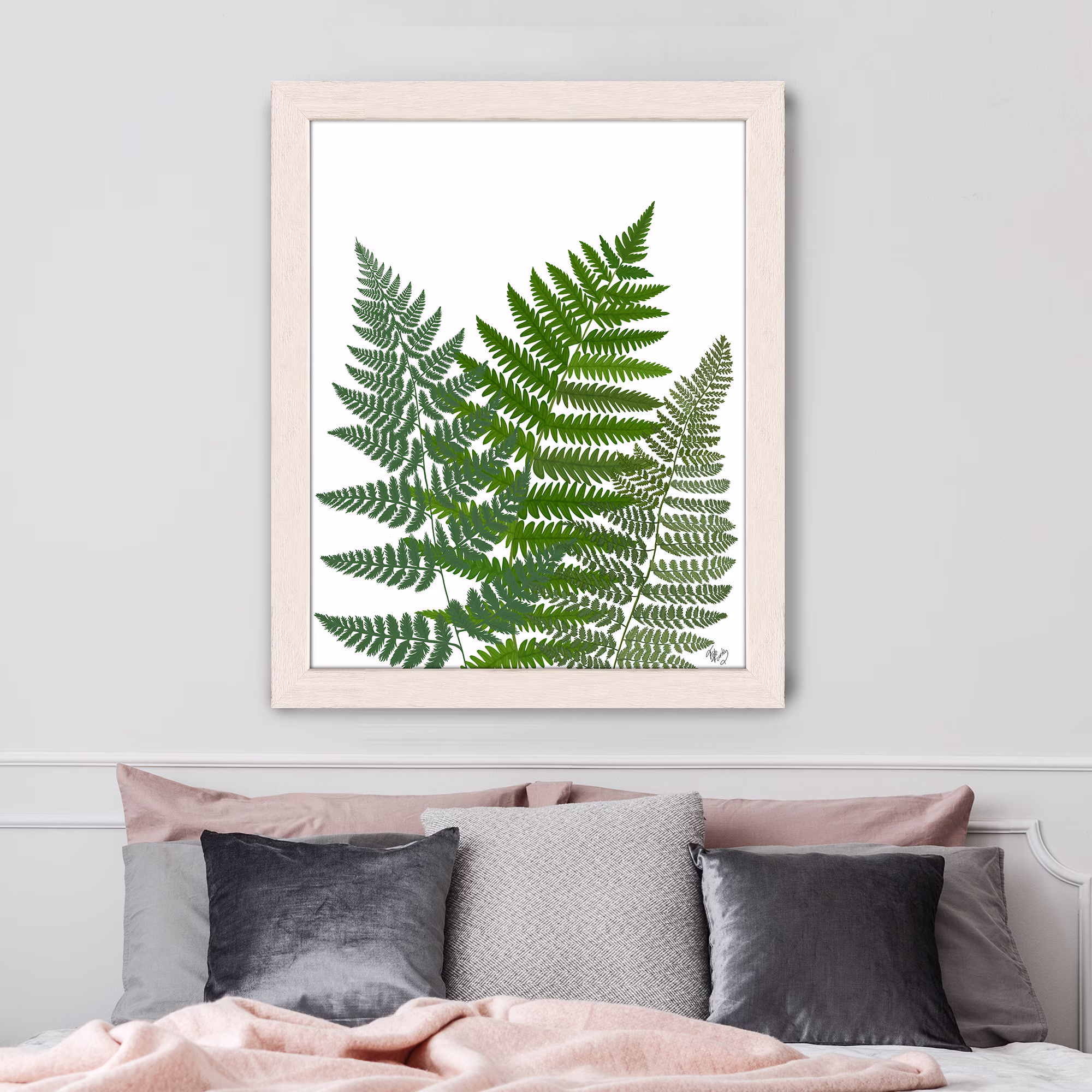 Green Leaf Print, Fern Art, Poster Botanical Room Decor, Picture, Tropical Wall Home Garden Plant Art