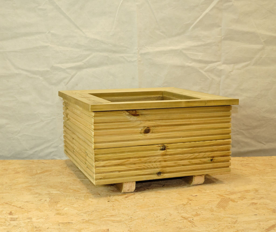 Square Two Rows Decking Planter Wooden With Capping/Garden Pot