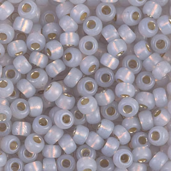 Seed Bead 6-576 Miyuki Beads 6/0 Dyed Smoky Opal Silver Lined Alabaster 20 Grams Diy