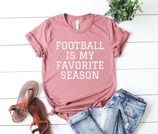 Football Is My Favorite Season Shirt Game Day T-Shirt Women's