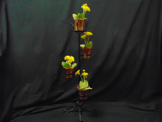 Arts & Crafts Wrought Iron Copper Plant Stand