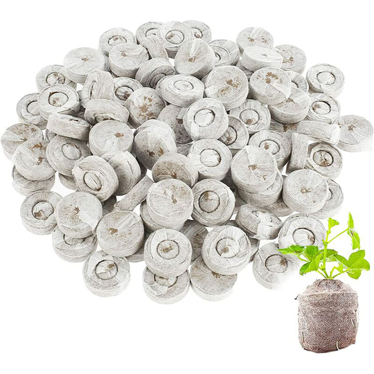 200 Pieces (30mm) Peat Seedlings - Plant Starter Plug, Fiber Soil Plant Seed Starter, Compressed Peat Moss Plant Tray Seedling Peat BlocKs for Herb
