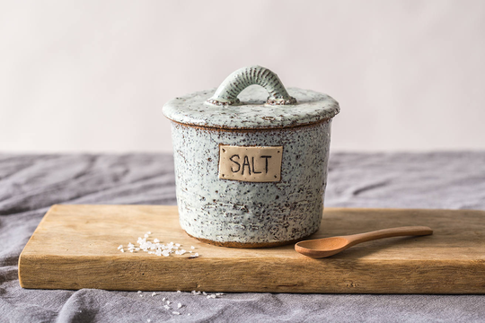 Ceramic Light Blue Salt Cellar