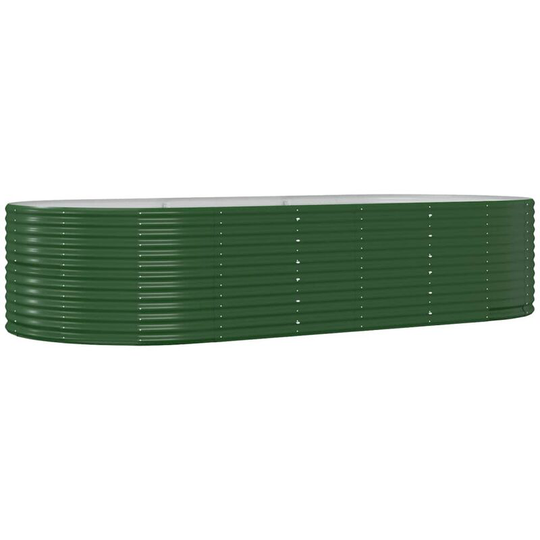 Garden Planter Green 291x140x68 cm Powder-coated Steel Vidaxl Green