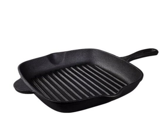 Tramontina Pre-Seasoned 27cm Cast Iron Square Griddle Pan