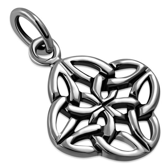 Celtic Knot Pendant - Small Four Seasons Charm- Hallmarked 925 Sterling Silver-Edinburgh, Scotland