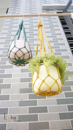 No Tassel Plant Holder, Macrame Hanger, Fringe Without Tail Pot Simple Minimalist Boho Decor