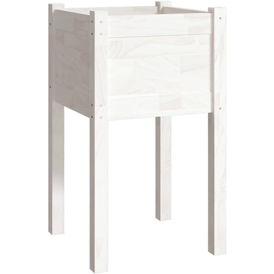 Vidaxl - Garden Planter White 40x40x70 cm Solid Pinewood White