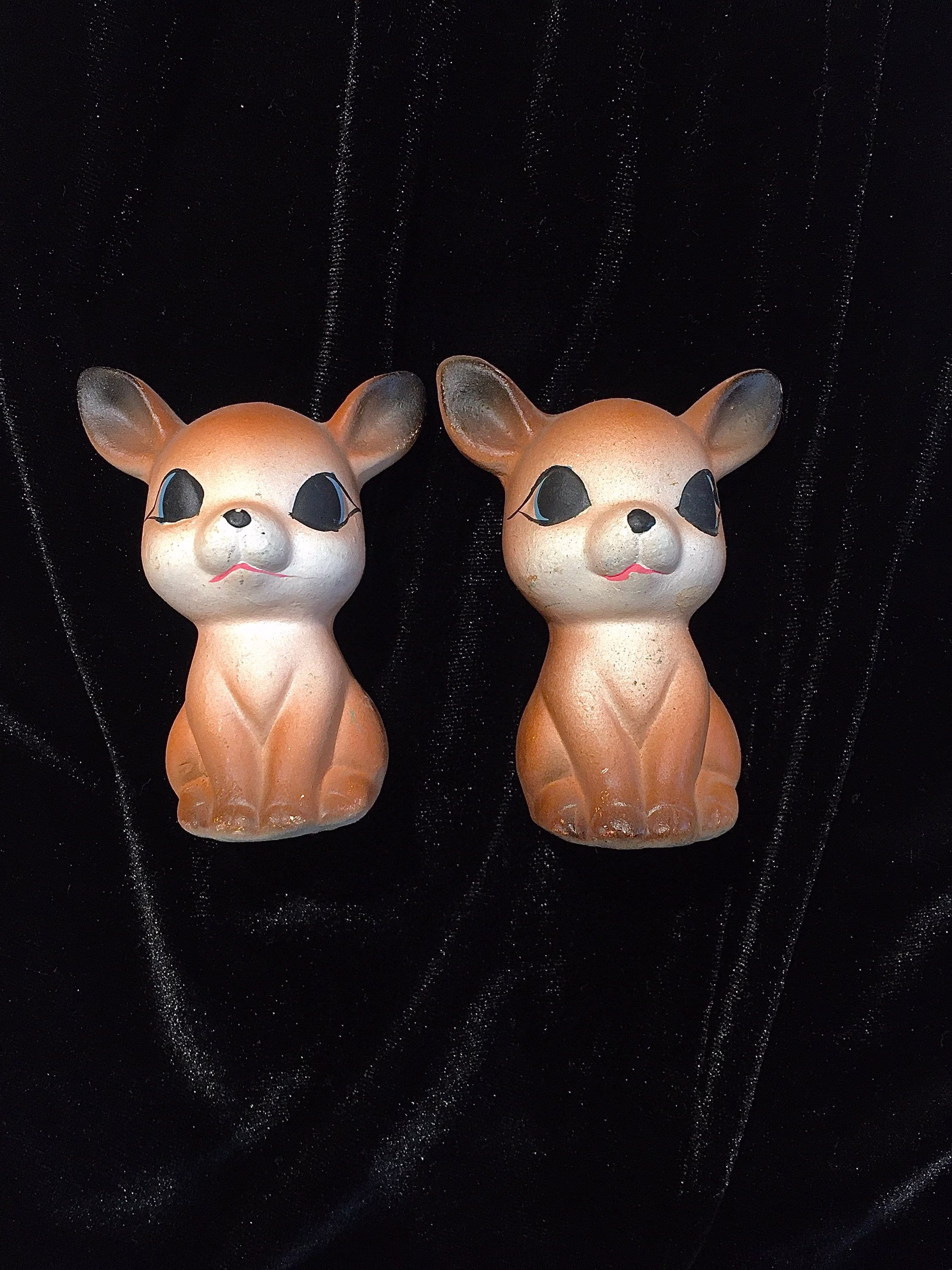 Vintage Ceramic Deer Salt & Pepper Shakers