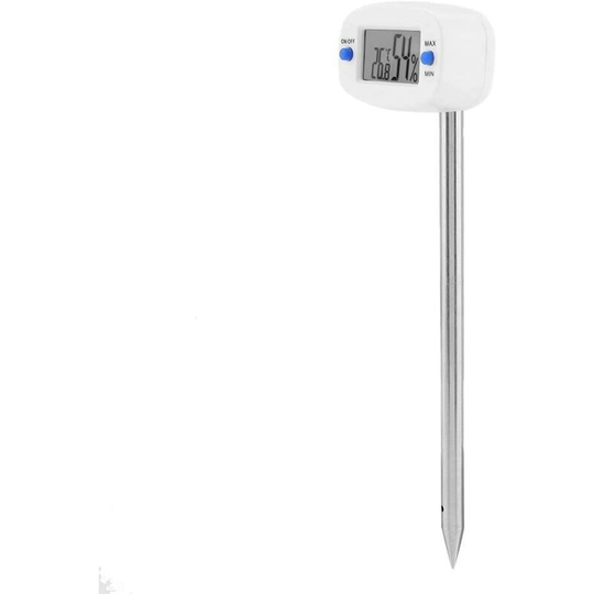 Digital Soil Hygrometer LCD Display Temperature Humidity Tester with Probe, Electronic Soil Tester for Garden Plants