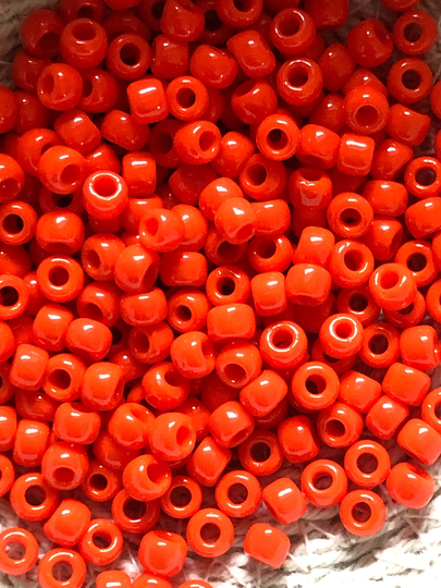 New Toho Round Seed Beads, 6/0, Opaque Sunset Orange, | Tr-06-50, Qty 20 Grams, 4mm Beads