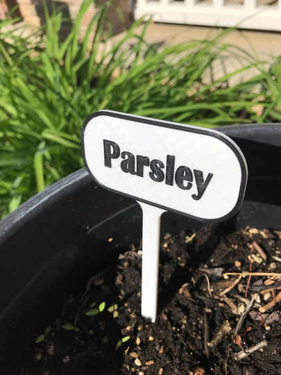 Parsley Garden Sign, Plant, Herb, Vegetable, Marker, Tag, Label, Indoor Growing, Prepping, Homestead, Seed Start, Stocking Stuffer, 3D Print