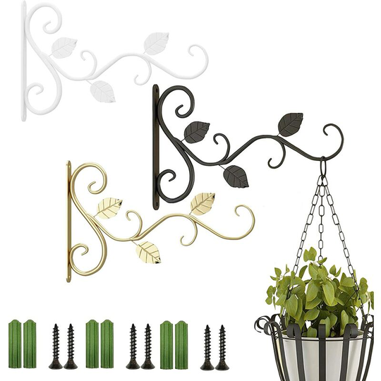 Hanging Plants Bracket, 3 Pack 11.8 inch Wall Plant Hook with Screws, Decorative Metal Plant Hanger for Bird Feeders,Planters,Lanterns,Wind Chimes