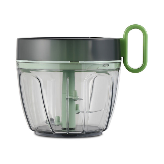Handheld Vegetable Chopper with Stainless Steel Blades - 0.9 Litre - For Vegetables, Fruits, Salsa, Onions, Herbs & More