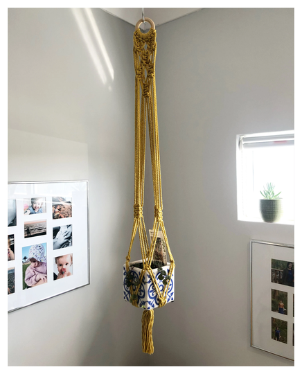 Mustard Macrame Plant Hanger